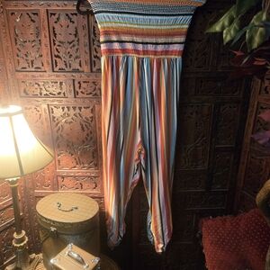 Colorful Striped Women's Jumpsuit